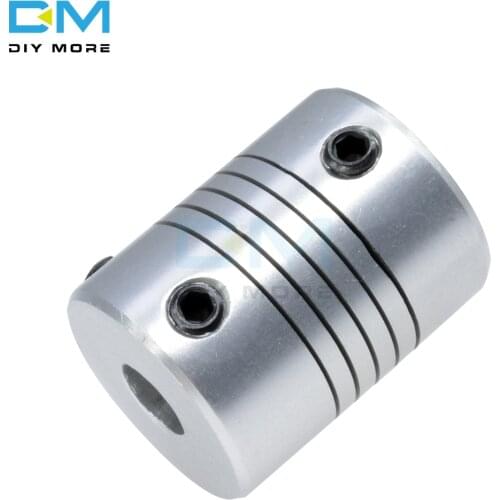 D19L25 Flexible Motor Shaft Coupling CNC Stepper Motor Coupler Connector 6.35X8MM 5X8MM 5X10MM 8X8MM 8x10mm Aluminum Alloy