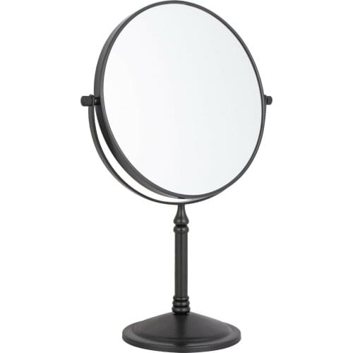 GURUN Tabletop Counter Standing Makeup Mirrors 10X/1X Magnification, 2 Faces No Light Vanity Cosmetic Mirror Black 360 Rotated