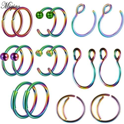 Miqiao Stainless Steel Lip Nail Nose Ring 16 Sets Best-selling Accessories Nose Nail Body Puncture Jewelry