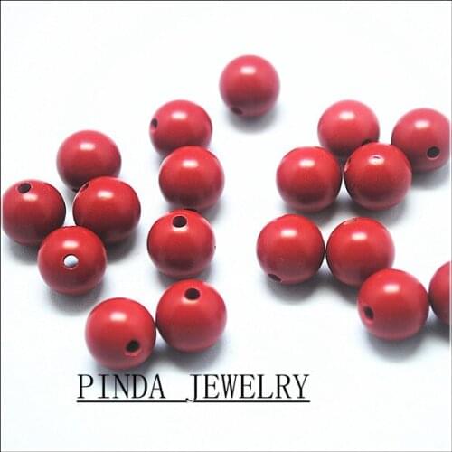 Red Cinnabar round shape of beads accessories size 6mm 8mm 10mm 12mm