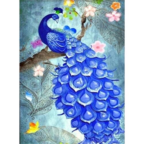 Bird Diy Peacock DIY 11CT Cross Stitch Embroidery Kits Craft Needlework Set Printed Canvas Cotton Thread Home Wholesale