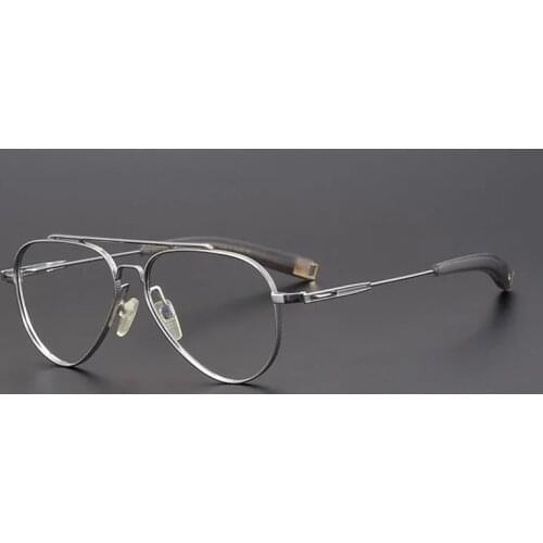 Vazrobe Titanium Eyeglasses Frames Male Women Aviation Glasses Men Vintage Spectacles Oversized for Reading Myopia Optical Lens