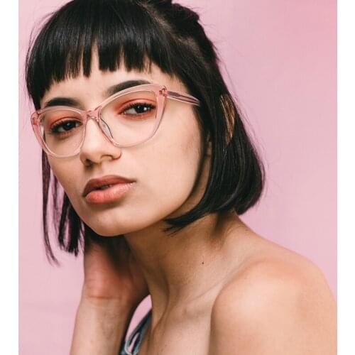 Wholesale Quality European American Fashion Black Frame Anti-blue Light 0 Degree TR90 Glasses Frame Transparent Prescription