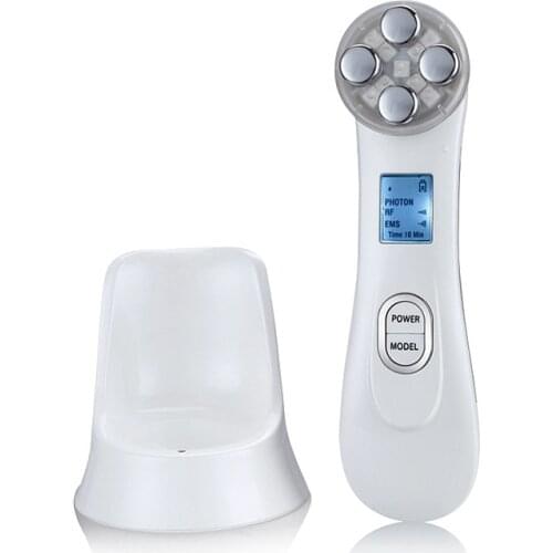 Radio Frequency Face Skin Rejuvenation EMS Mesotherapy RF Electroporation Skin Lifting Machine 5 Color LED Photon Remove Wrinkle