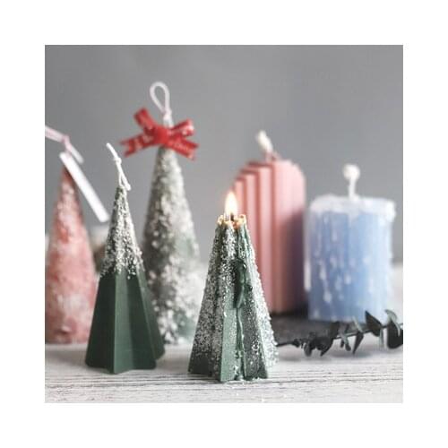 Christmas DIY Handmade Candle Mold Cone Clear Plastic Candle Making Model Reusable dried Christmas Tree candles mould