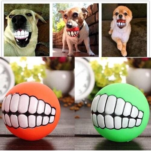 Dog Chewing Rubber Ball Squeaky Cleaning Tooth Dog Chew Toy Home Funny Chewing Ball For Dogs Bite Resistant Pet Supplies