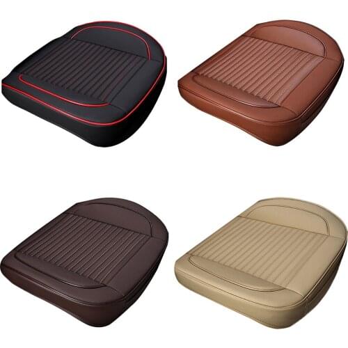 Universal PU Leather Non-slip Car Front Seat Cushion Seat Cover Pad Mat Protector for Auto Supplies Office Chair