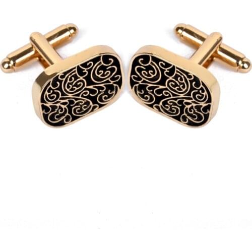 Vintage Cufflink for Men Women Shirt Cufflinks Brand Cuff Buttons Gold Color Cuff Link High Quality Pattern Wedding Jewelry