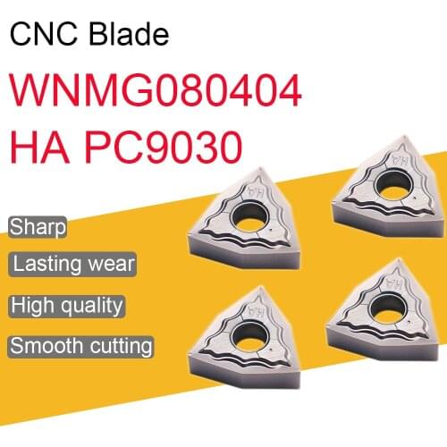 10PCS 100% Original High Quality WNMG080404 HA PC9030 10PCS External Turning Tool Carbide Insert For Stainless Steel Lathe Tool