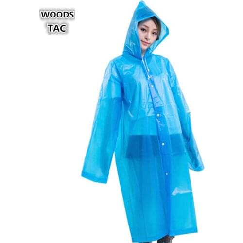 Outdoor Adventure EVA Women Mens Raincoat Thickened Waterproof Rain Clothing Hiking Camping Hoodie Rainwear Suit