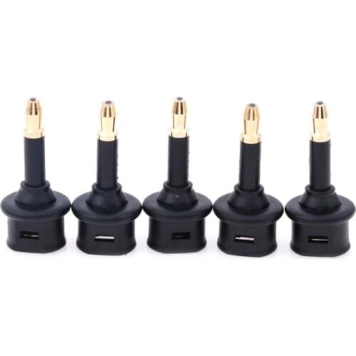 1pc/5pcs Toslink Plug To 3.5mm Digital Optical Cable Adapter Male To Female Connectors Audio Connector For TV