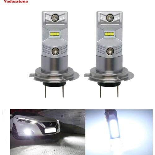 2*CSP Chip 6000K white Super Bright H7 LED Bulbs For Hyundai Genesie Sonata Veloster Accent on High Beam Daytime Running Lights