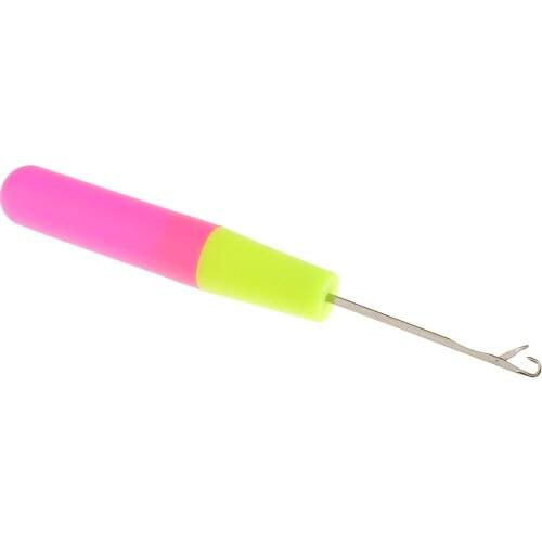 4Pcs/Set Crochet Sewing Braid Hook Knitting Needle with Plastic Handle for Micro Braid / Dreadlock Maintaining