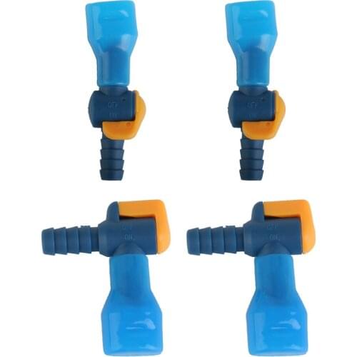 4pcs TPU Straight / Right Angle Piping Nozzle Hydration Pack Bladder Big Bite Valve Nozzle Mouthpiece with Dust Cap
