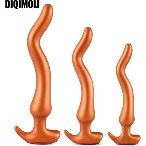 Liquid Silicone Overlength Anal Plug Dildos Anal Dilator Long Butt Plug Stimulates the Vagina and Anus Massage Prostate Sex Toys
