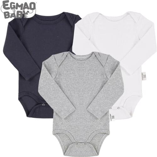 Baby Bodysuits Cotton Newborn Blank Long Sleeve Baby Romper Bodysuit Jumpsuit Romper 0-24 Months Newborn Baby Clothes