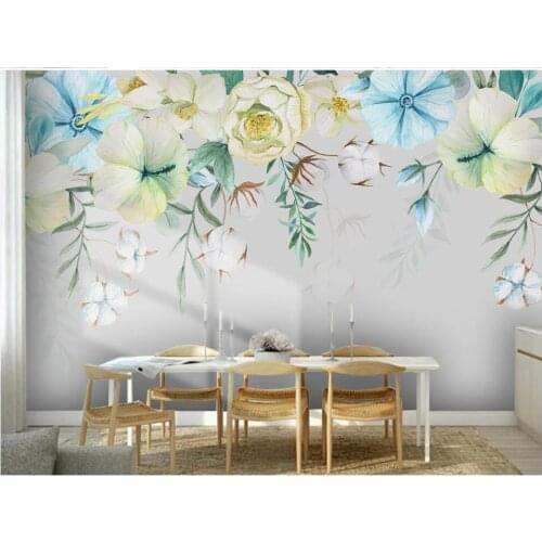 Custom mural on the wall wallpaper 3d Decoration Modern plant leaf flower home decor photo Wallpaper rolls in the room