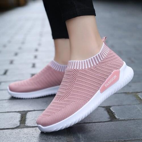 Hot Sale 2020 Light Soft Sport Shoes Women Tennis Shoes Female Stability Walking Sneakers Trainers Cheap