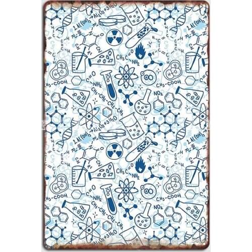 Chemistry Metal Sign Bar Cave Wall Decor Cinema Kitchen Create Tin Sign Poster