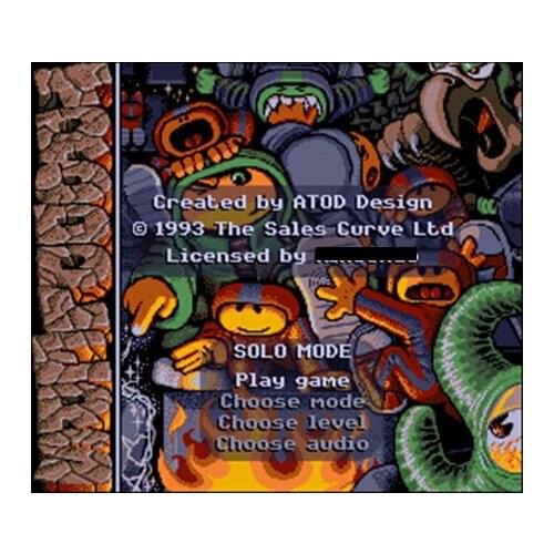 Troddlers NTSC Version 16 Bit 46 Pin Big Gray Game Card For USA Game Players