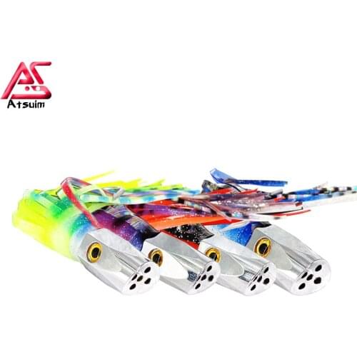 AS 1PC Trolling Bait 21cm90g Octopus Squid Skirt Copper Head Seawater Lure Angler Drag Fishing Marlin Tuna Boat Pesca Leurre