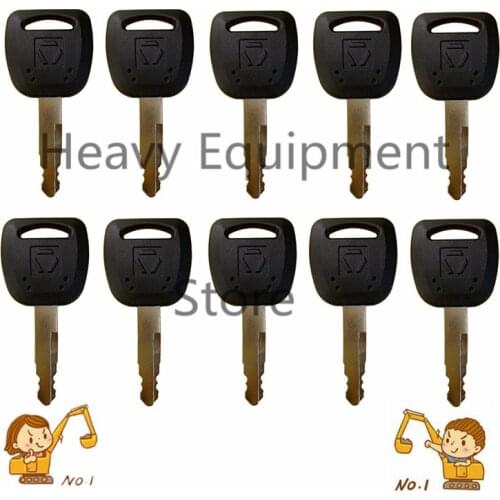 10 PCS Key For XCMG Xugong Excavator Fit 55/60/75D/80/150/215