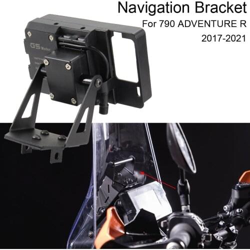 Compatible FOR 790 ADVENTURE S R 2017 2018 2019 2020 Motorcycle GPS Navigation GPS Plate Bracket Adapt Holder