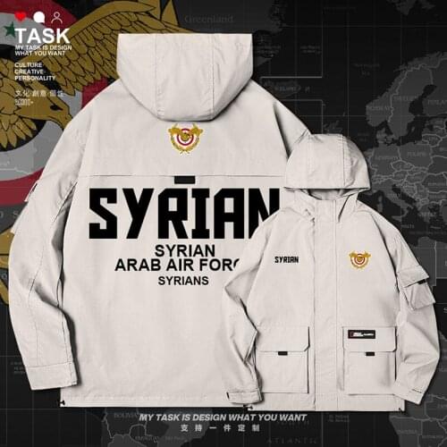 Syrian Arab Republic Syria SYR Arabic men jacket hooded air force logo army fan mens clothing fashion Tactical autumn clothes