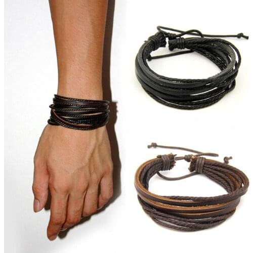 Lcyonger Leather Bracelets