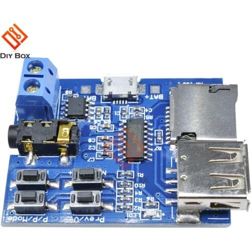 Micro USB MP3 Module TF Card U Disk MP3 Format Decoder Board Amplifier Decoding Audio Player Module 3.7-5.5V Hot Sale