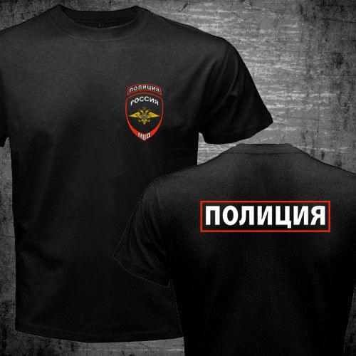 New Russia Russian Moscow Police Department Mvd Logo 2019 Brand Homme Tees Print Men Harajuku Brand T-Shirts