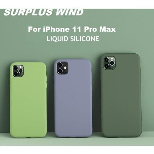 Soft Liquid Silicone Phone Case For iPhone 11 ShockProof Coque Capa For iPhone 1Pro Phone Housing For iPhone 11ProMax X XS XR 8
