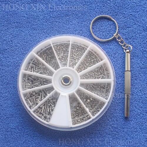 600pcs/set Stainless Steel Screw Set 12 Kinds of Small Screws Nuts Assortment Kit Screwdriver Repair Tool for Watch glasses