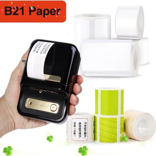 Niimbot B21 multiple sizes blank white transparent thermal label sticker waterproof oil resistant for barcode price tag