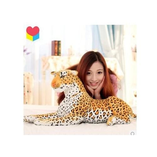 About 70cm simulation leopard plush toy prone leopard doll gift w5190