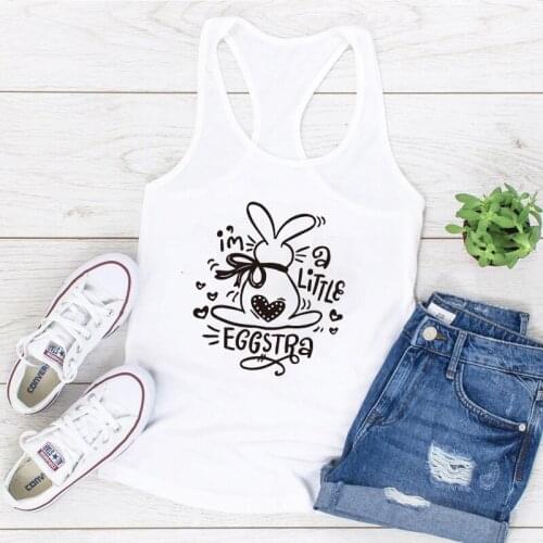 Rabbit Printing Tank Top Women Sleeveless Cute Vest Top Ladies Graphic Plus Size Camiseta Tirantes Mujer tank top woman