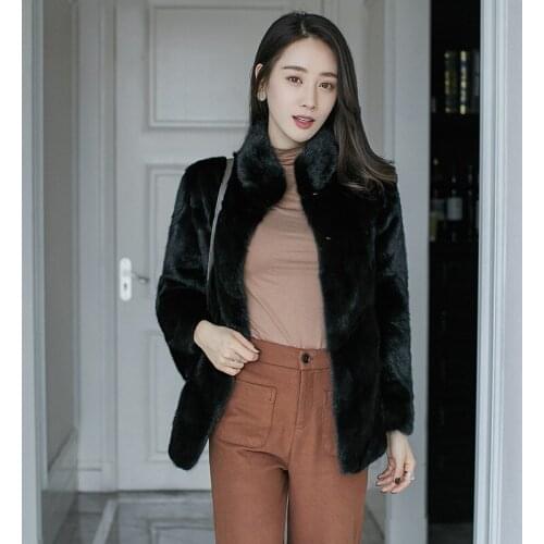 Real Fur Coat Women Clothes Female 100% Mink Fur Jacket Korean Fashion Autumn Winter Coats and Jackets Women HQ17-ZQQ918C YY337