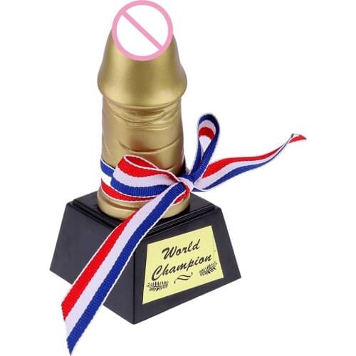 Funny Creative Penis Trophy Novelty Golden Birthday Gifts Hen Stag Party Trophy Prop Toys Unique Bachelorette Party Accessories