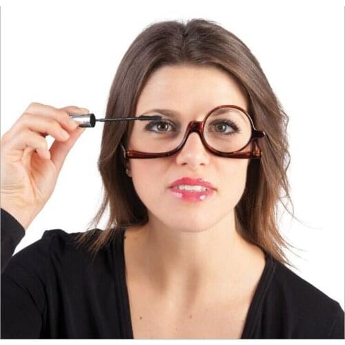 S5024 Specially Use Make Up Reading Glasses Make-up Moveable One Lens Reader Eyewear for Women