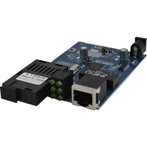 10/100/1000M 1 RJ45 UTP and 1 SC fiber Port PCBA Fiber Optical Media Converter