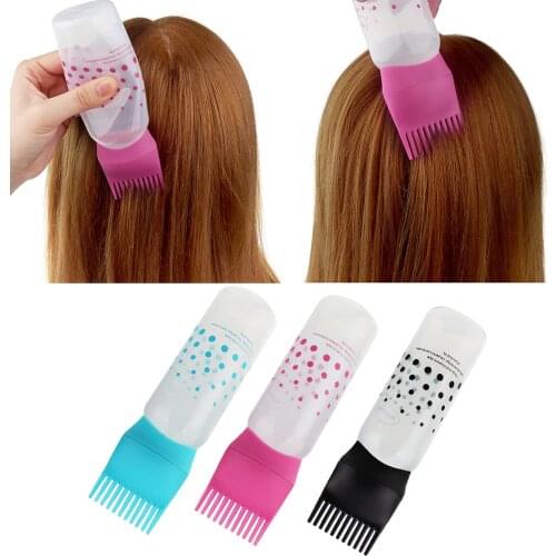120ML Empty Hair Dyeing Bottle Applicator Comb Excellent Durable Flexible Plastics Hair Colouring Dispensing Brush