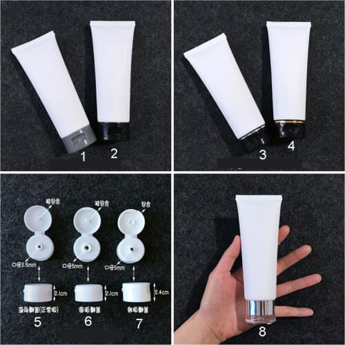 300x 100g empty frosted white plastic soft tube for cosmetics packaging,100ml sample container bottles ,cream cosmetic container