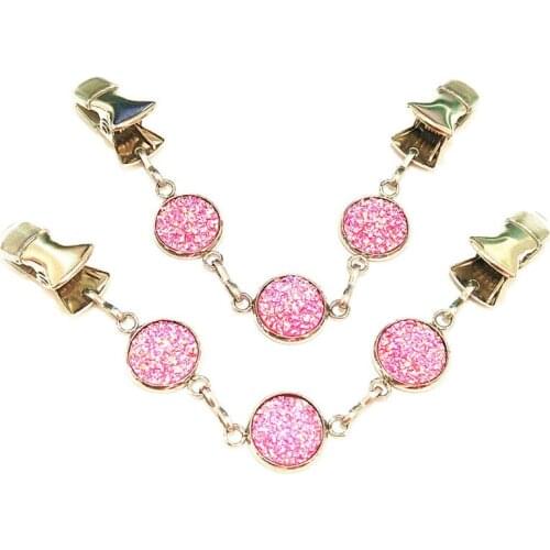 Gypsophila Brooches Clips Crushed Stone Women Sweater Guards Cardigan Clip Cinch Clothing Dress Shawl Clasps Cape Cloak Clamps