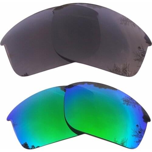 Black & Green Mirrored Polarized Replacement Lenses for Bottle Rocket Frame 100% UVA & UVB