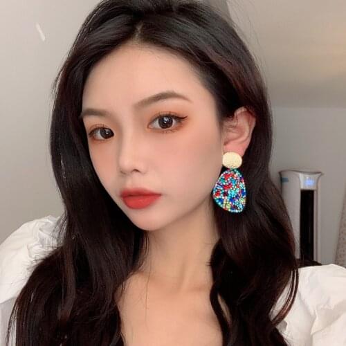 Europe and the United States exaggerated circle earrings 2021 2020 new tide restoring ancient ways eardrop earrings female tempe