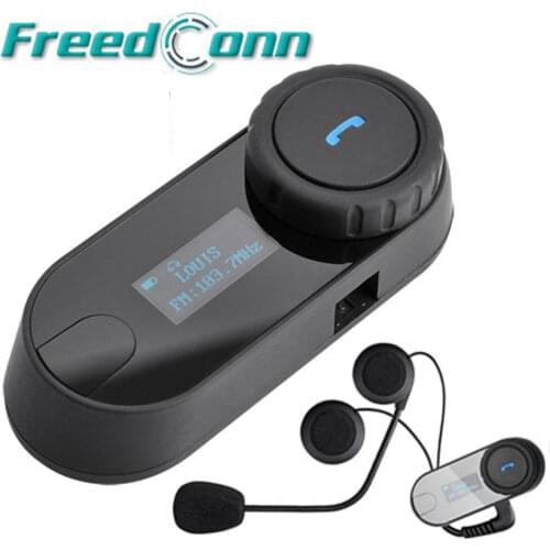 FreedConn Moto Intercom 3 Riders Helmet Speaker Motorcycle Interphone Helmet Bluetooth Headset LCD Screen With FM Function