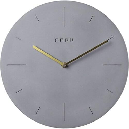 Creative Cement Wall Clock Nordic Style Living Room Modern Clock Simple Wall-Mounted Household Clock Industrial Style Clock Wall