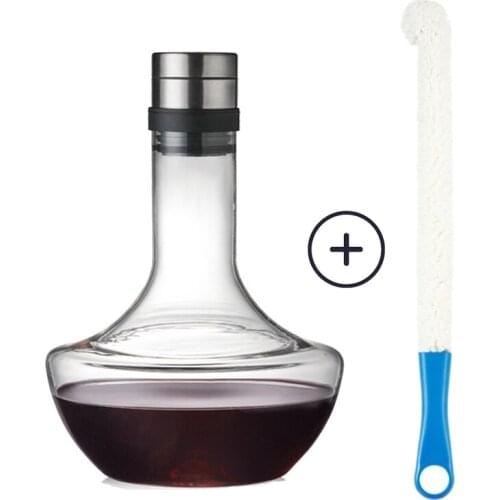1000-1500ml Creative Reversible Waterfall Wine Decanter Red Wine Bottle with Brush Fashion Home Bar Gift Separator