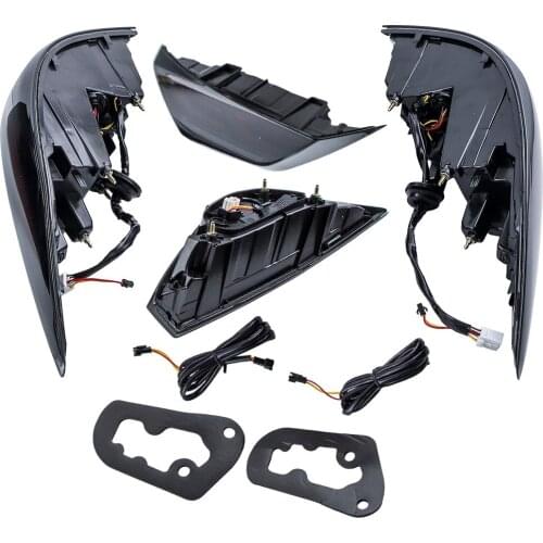 Rear Trunk Lamp DRL+Turn Signal+Reverse+Fog lamps+Brake LED Tail Lights For Hyundai Elantra Dark LED 2016 2017 2018