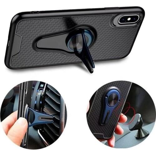 Car Air Outlet Bracket Magnetic Silicone Phone Case For iPhone X XS Max XR
